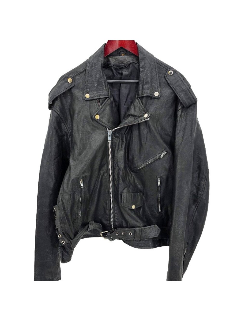 Hot Leathers Mens Classic Leather Motorcycle Jacket Mens 3XL 54 Biker JKM1002